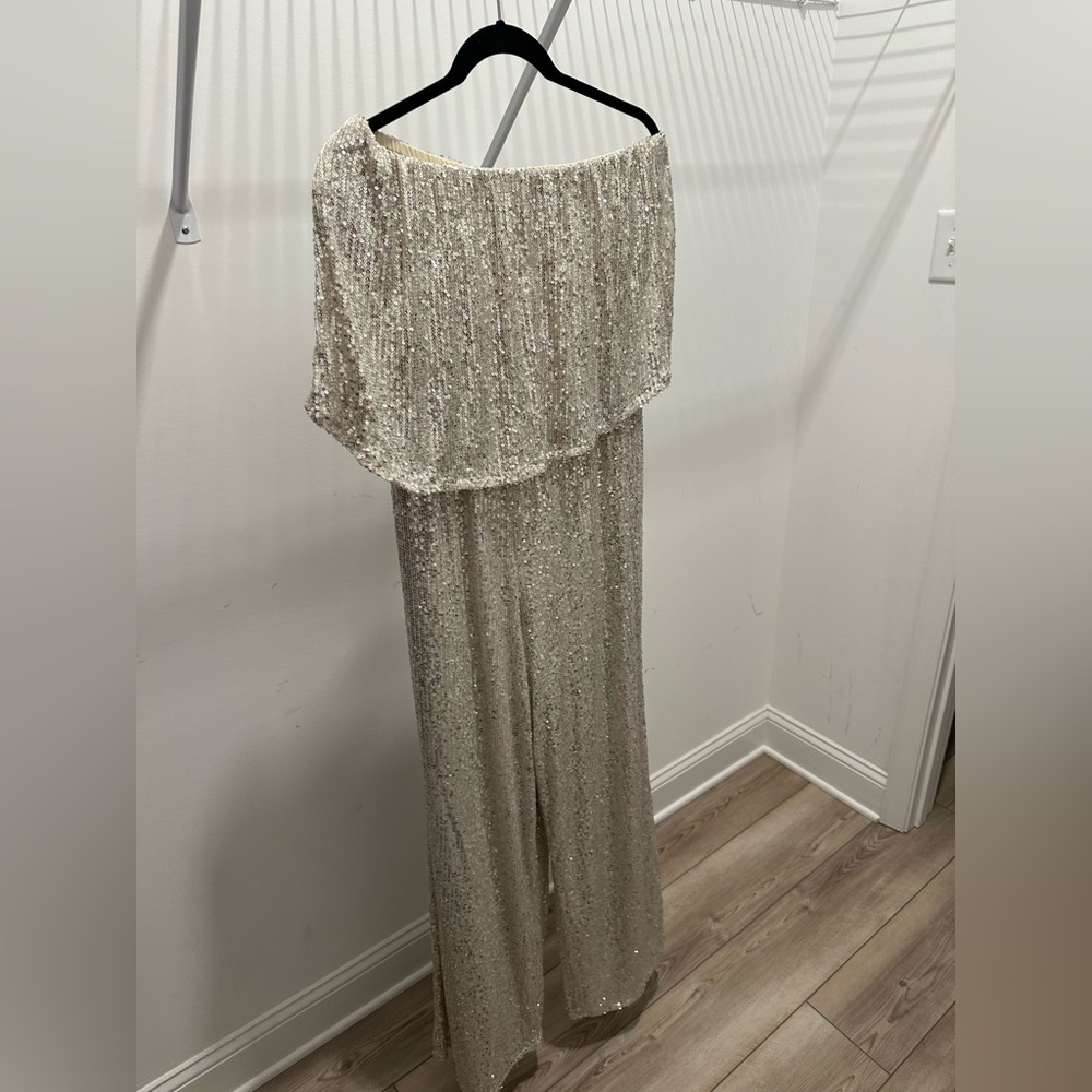 Strapless Sequin Jumpsuit